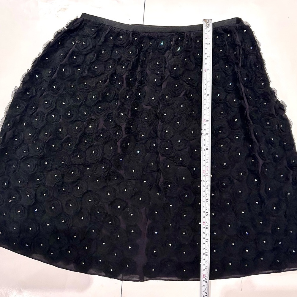 Robbi & Nikki silk roses and diamonds  black Mini skirt Designer, Art - Picture 3 of 9